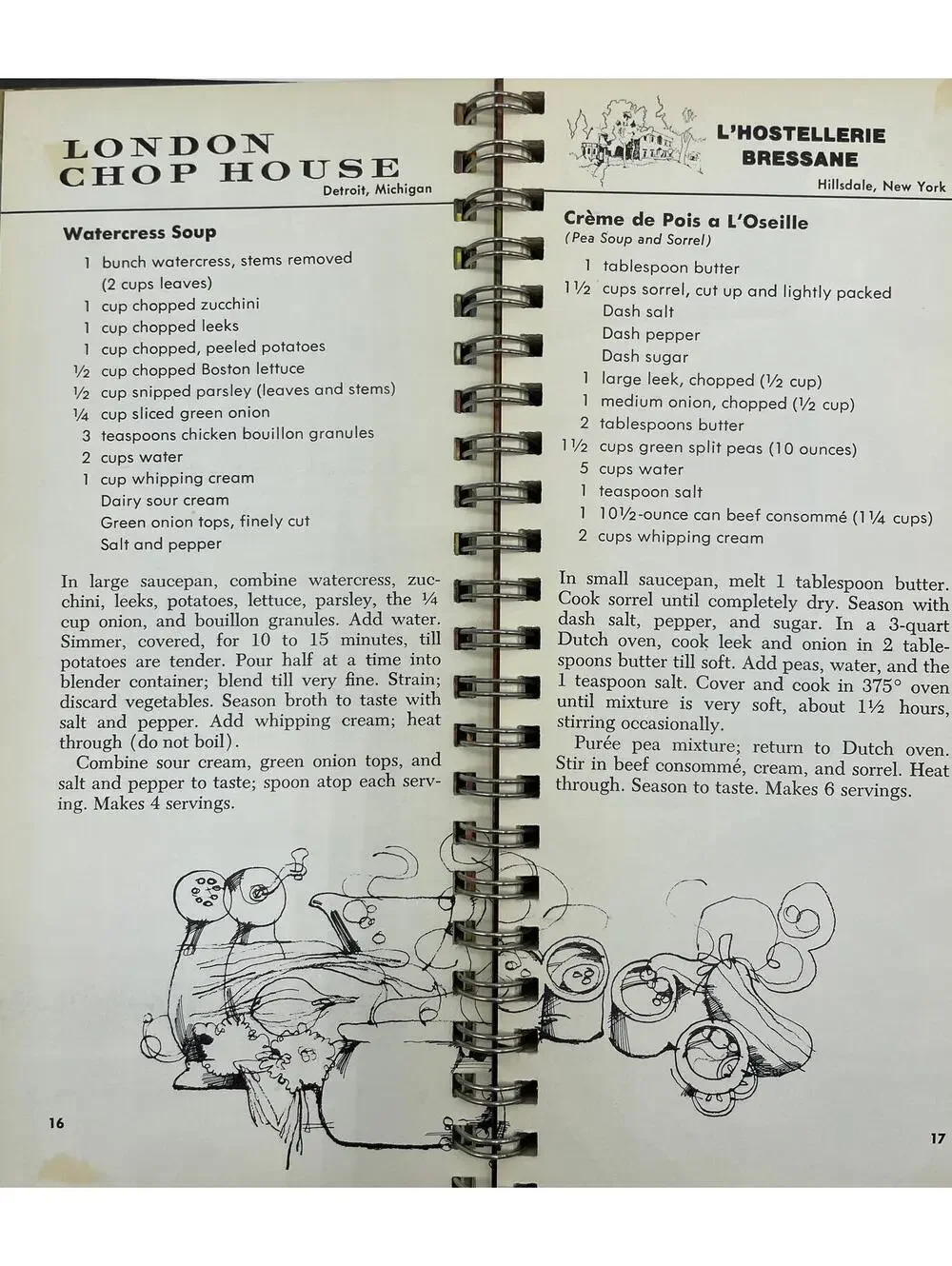 Vintage 1978 Cookbook: 100 Restaurant Recipes, Spiral Bound
